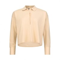 Tete de polo ATL Boxy LS Beige Mujer