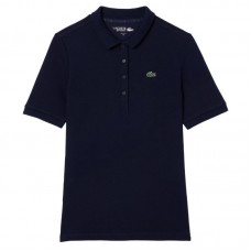 Polo Femme Lacoste Pique Bleu Marine