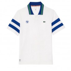 Polo Lacoste Roland Garros Medvedev blanc marine