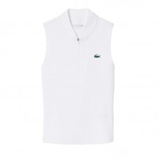 Polo Lacoste Ultra Dry Blanco Mujer sans manches
