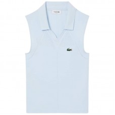 Polo Lacoste Tight Fit Azul Claro Mujer