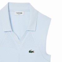 Polo Lacoste Apertado Ajuste Azul Claro Mujer