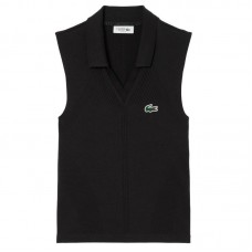 Polo Lacoste Apertado Fit Negro Mujer Polo Lacoste Apertado Fit Negro Mujer