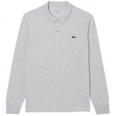 Polo Manga Larga Lacoste Regular Fit Algodon Gris Vigore Polo Manga Larga Lacoste Regular Fit Algodon Gris Vigore