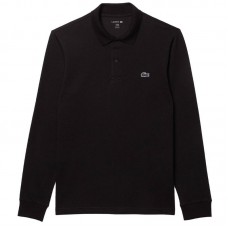 Polo Manga Larga Lacoste Regular Fit Algodon Negro Polo Manga Larga Lacoste Regular Fit Algodon Negro