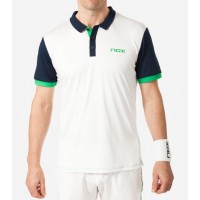 Nox Pro White Polo Logo Green
