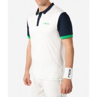 Nox Pro White Polo Logo Green