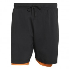 Short Adidas Club 2 En 1 Negro Naranja