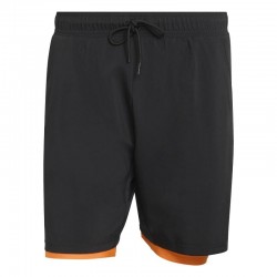 Pantaloncini Adidas Club 2 In 1 Neri Arancioni