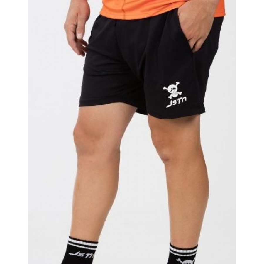Short Just Ten Krop Black Logo white