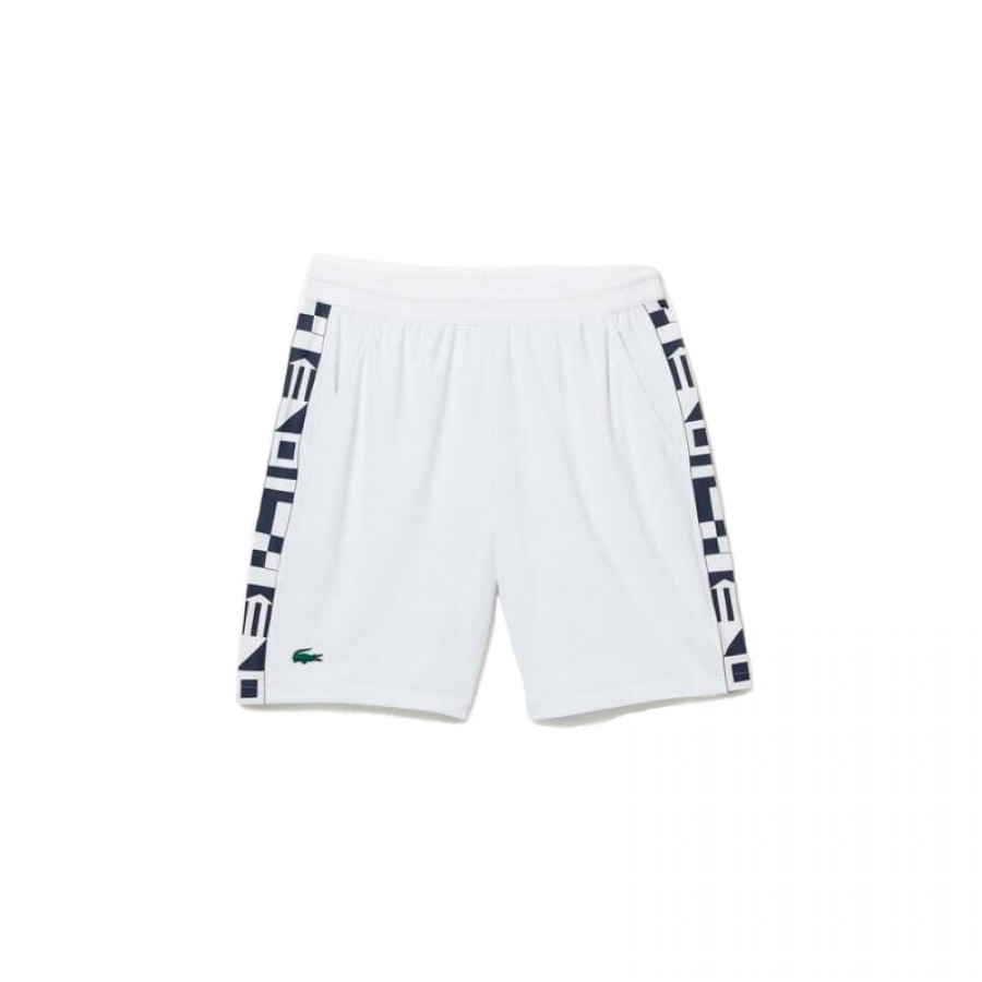 Corto Lacoste Sport Blanco Estampado