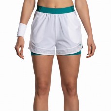 Short Nox Pro Blanco Verde Ivy Mujer