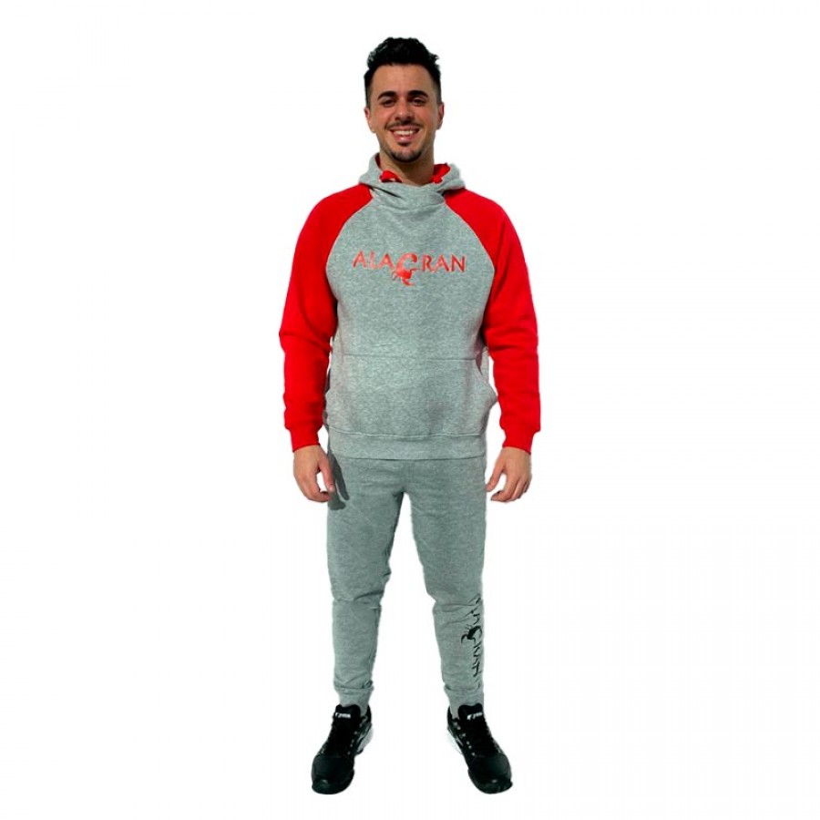 Sudadera Alacran Elite Gris Rojo