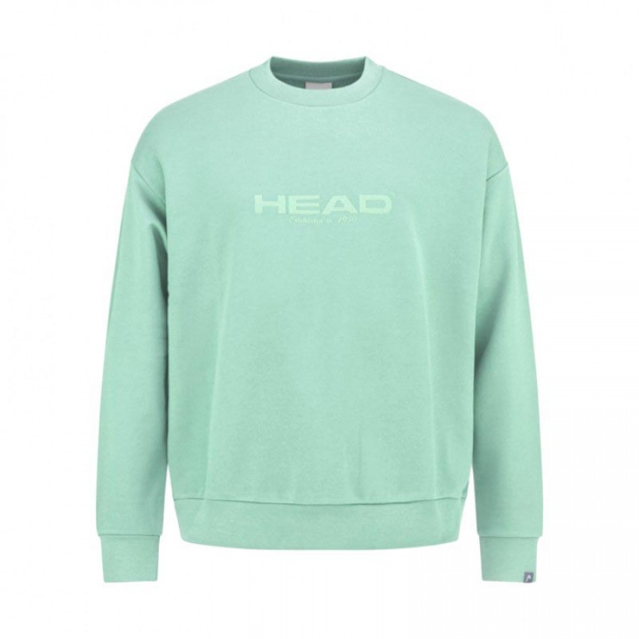 Head Motion Crewneck Turquoise Sweat-shirt