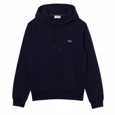 Sweat-shirt en coton bleu marine Lacoste