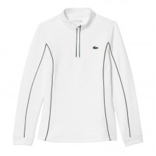 Sudadera Lacoste Ultra Dry Blanco Verde Mujer Sudadera Lacoste Ultra Dry Blanco Verde Mujer