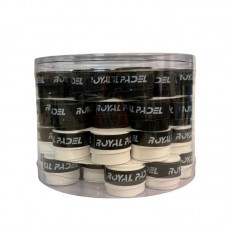 Royal Padel Smooth White Black Drum 60 Overgrips