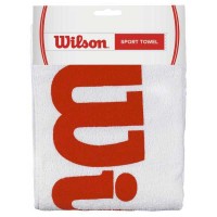 Wilson Toalha Esportiva Branco Vermelho Grande