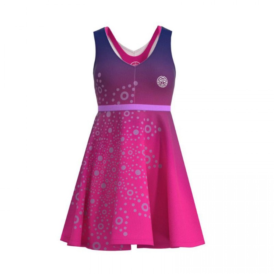 Bidi Badu Colortwist Rosa Azul Escuro Vestido Junior