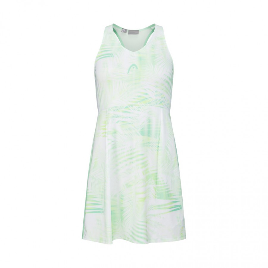 Head Spirit Dress Green Pastel Print