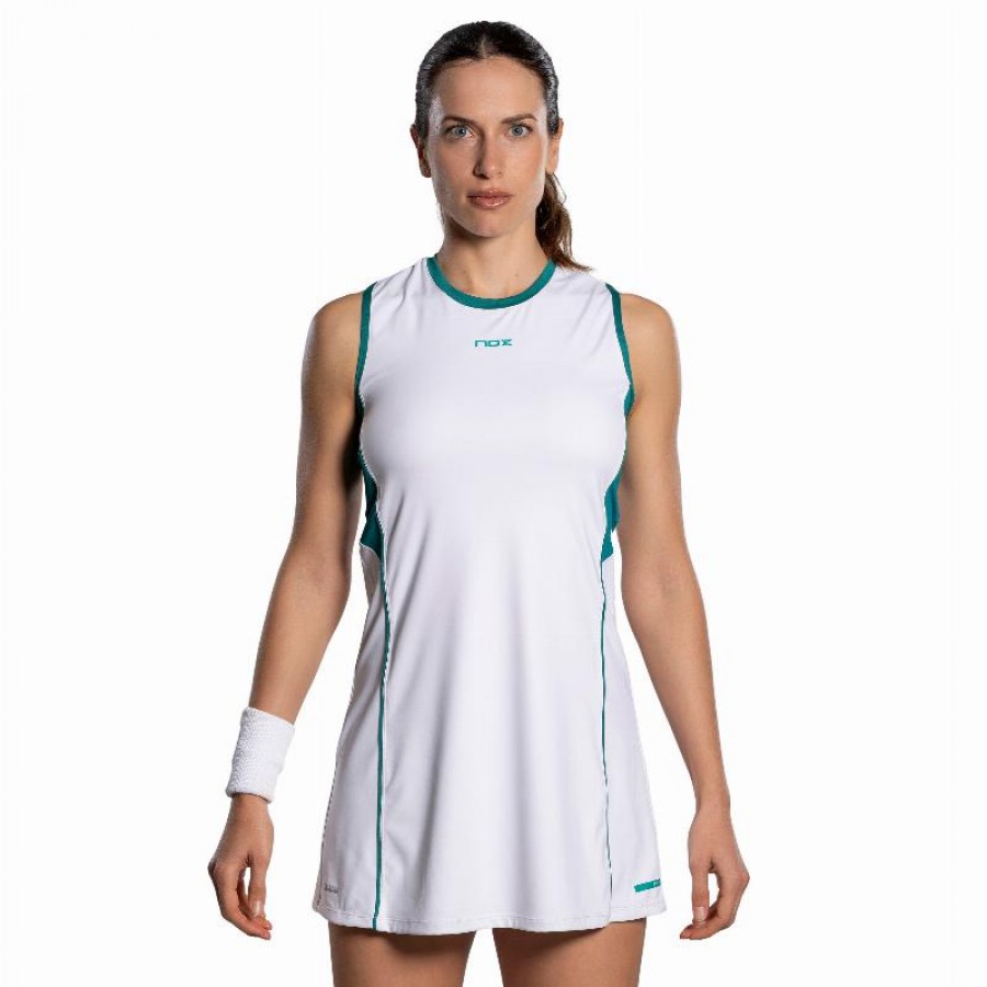 Vestido Nox Pro Blanco Verde Ivy