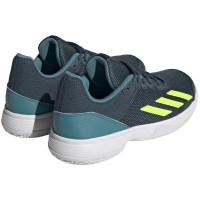 Adidas Courtflash Verde Artic Branco Fluor Junior Tenis