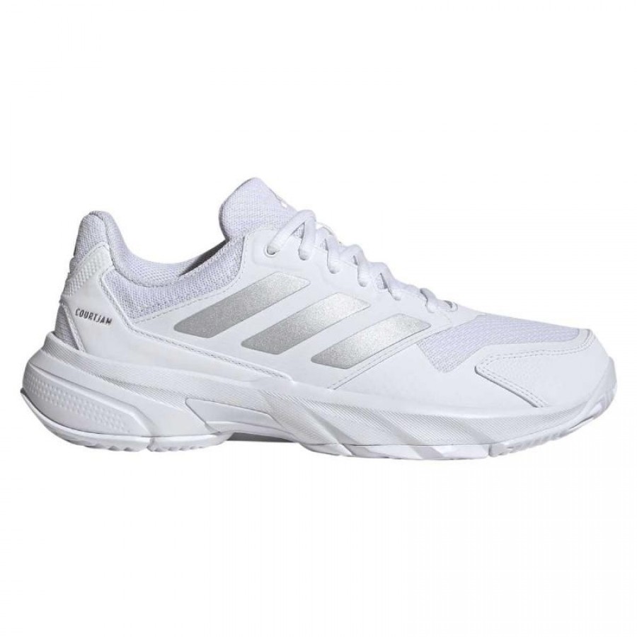Zapatillas Adidas CourtJam Control 3 Blanco Plata Mujer