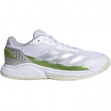 Zapatillas Adidas Courtquick Padel Blanco Plata Verde Mujer