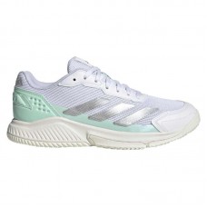 Zapatillas de Padel Adidas Courtquick Padel Blanco Verde Menta Mujer