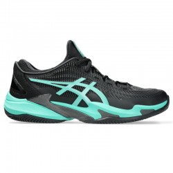 Baskets Asics Court FF 3 en terre battue noire turquoise