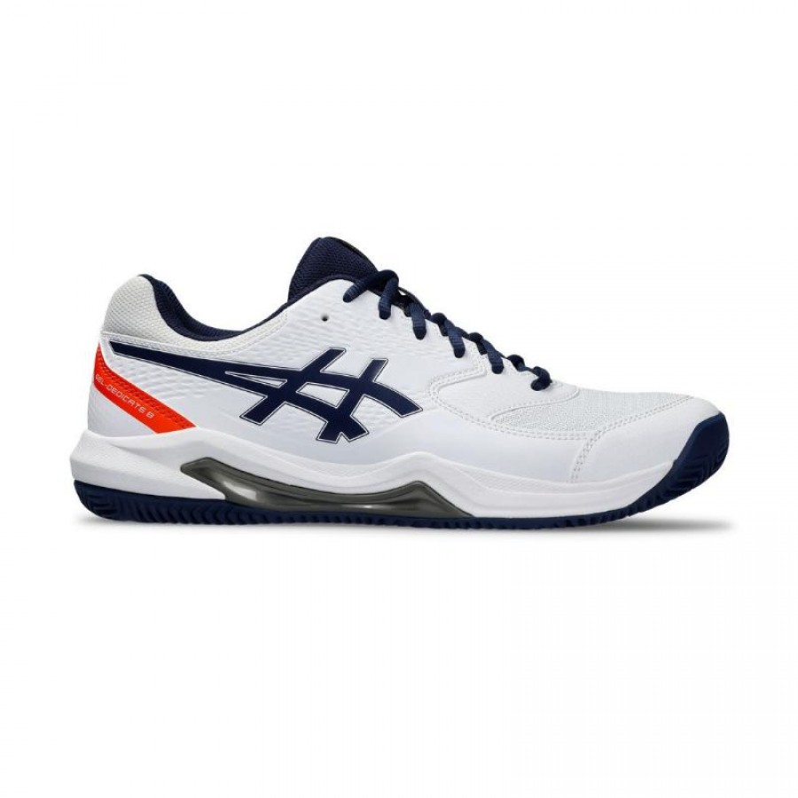 Zapatillas Asics Gel Dedicate 8 Clay Blanco Azul Marino