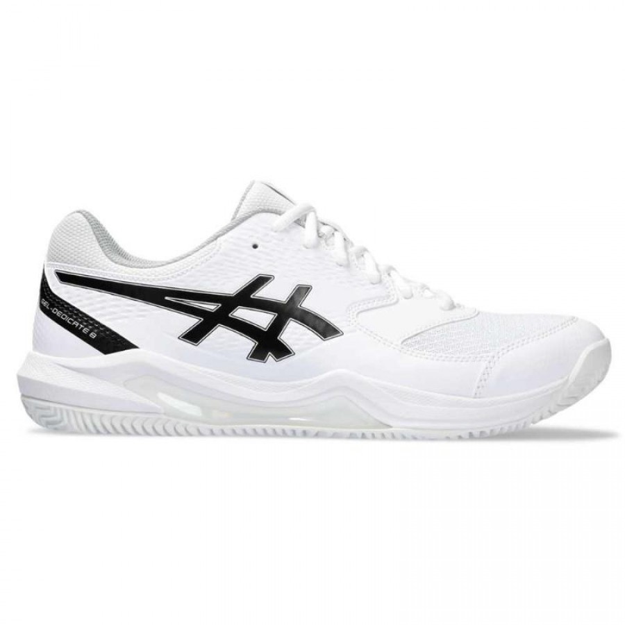Chaussures Asics Gel Dedicate 8 Terre Battue Blanc Noir