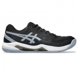 Asics Gel Dedicate 8 baskets en argile, noir, gris, bleu