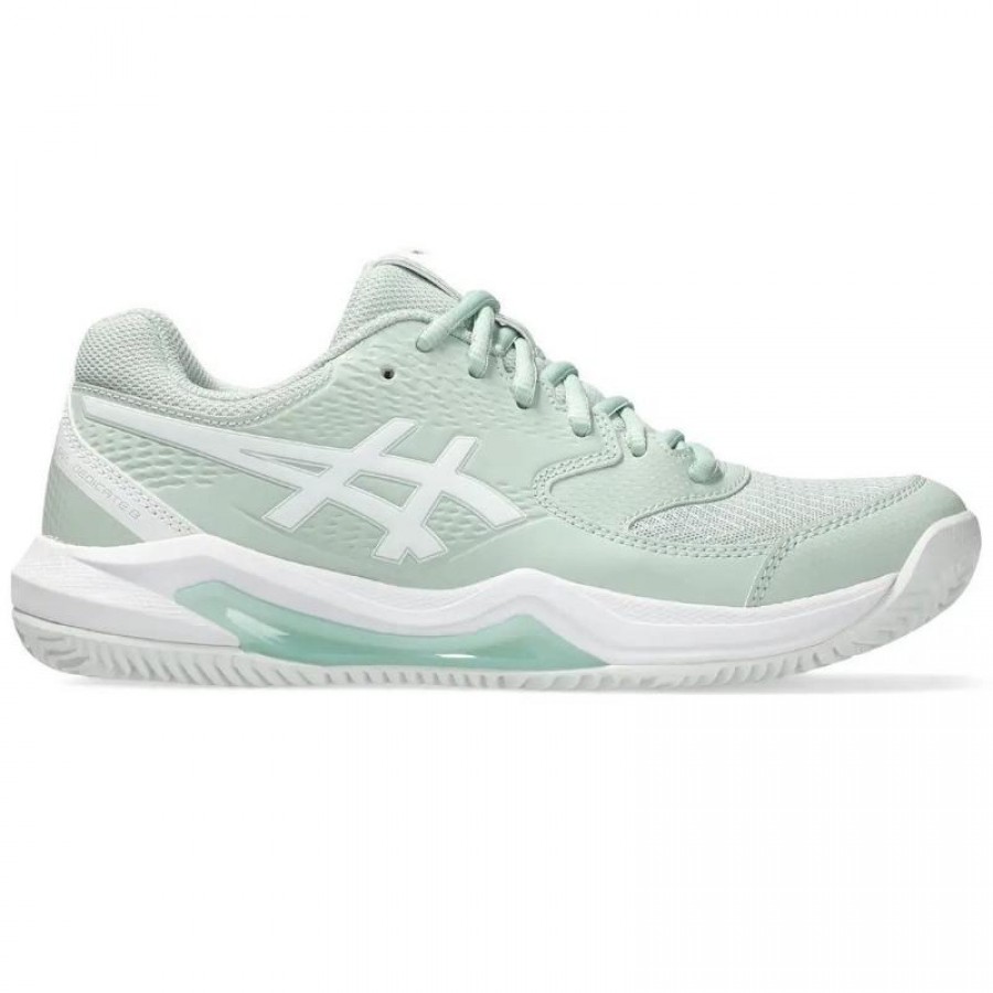 Asics Gel Dedicate 8 Clay Lichen Green White Women''s Sneakers
