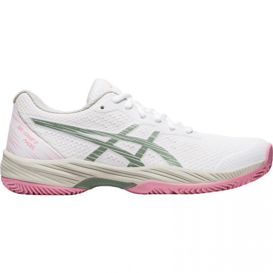 Zapatillas Asics Gel Game 9 Padel Blanco Gris Pizarra Mujer
