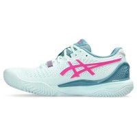 Chaussures Femme Asics Gel Resolution 9 Padel Mint Pink Fluor