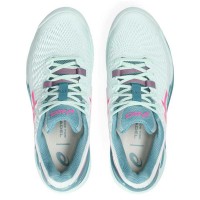 Chaussures Femme Asics Gel Resolution 9 Padel Mint Pink Fluor