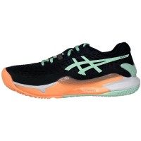 Asics Gel Resolucão 9 Padel Black Mint Sapatos Femininos