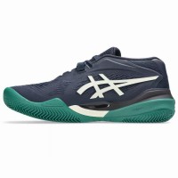 Zapatillas Asics Gel Resolution X Clay Azul Medianoche Crema