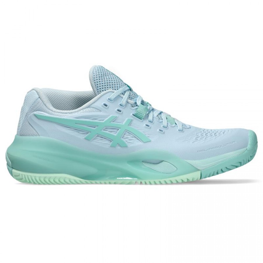 Zapatillas Asics Gel Resolution X Clay Azul Verde Mujer
