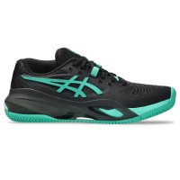 Asics Gel Resolution X Clay Black Aurora Green Sneakers