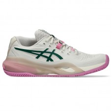Zapatillas de Padel Asics Gel Resolution X Padel Beige Verde Mujer