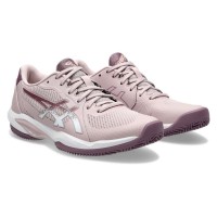 Baskets Femme Asics Solution Swift FF 2 TERRE BATTUE Rose Blanc