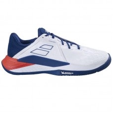 Babolat Propulse Fury 3 Blanc Bleu Rouge Sneakers Babolat Propulse Fury 3 Blanc Bleu Rouge Sneakers