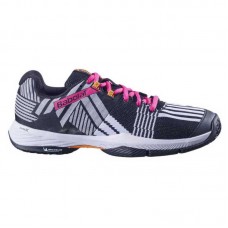 Baskets Babolat Sensa Blanc Noir Fuchsia Femme Baskets Babolat Sensa Blanc Noir Fuchsia Femme