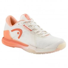Head Sprint Pro 4.0 Padel White Coral Women''s Shoes Head Sprint Pro 4.0 Padel White Coral Women''s Shoes