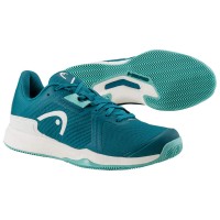 Zapatillas Head Sprint Team 3.5 Clay Azul Stone Blanco Mujer