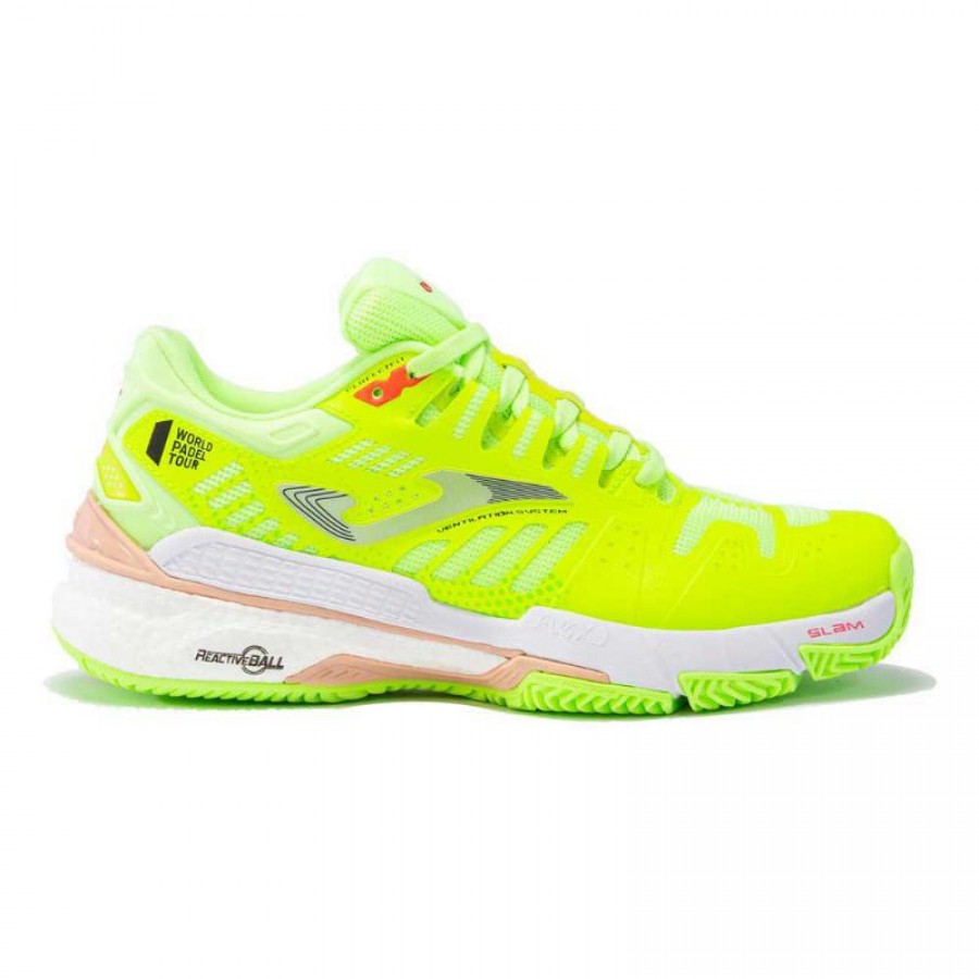 Zapatillas Joma WPT Slam 2311 Verde Fluor Rosa Mujer