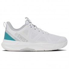 Tênis femininos da Kswiss Kspeed Team Clay White Turquoise