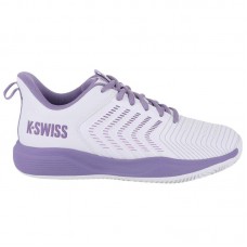 Zapatillas Kswiss Ultrashot Light Clay Blanco Lavanda Mujer